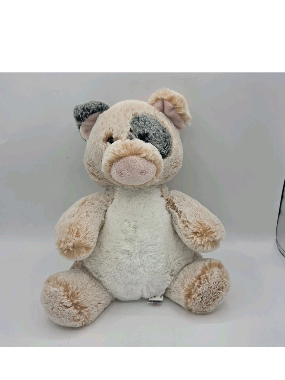 12" Aurora Plush PERCY Pink PIG Sitting Gray Eye Stuffed Animal Toy (*84)